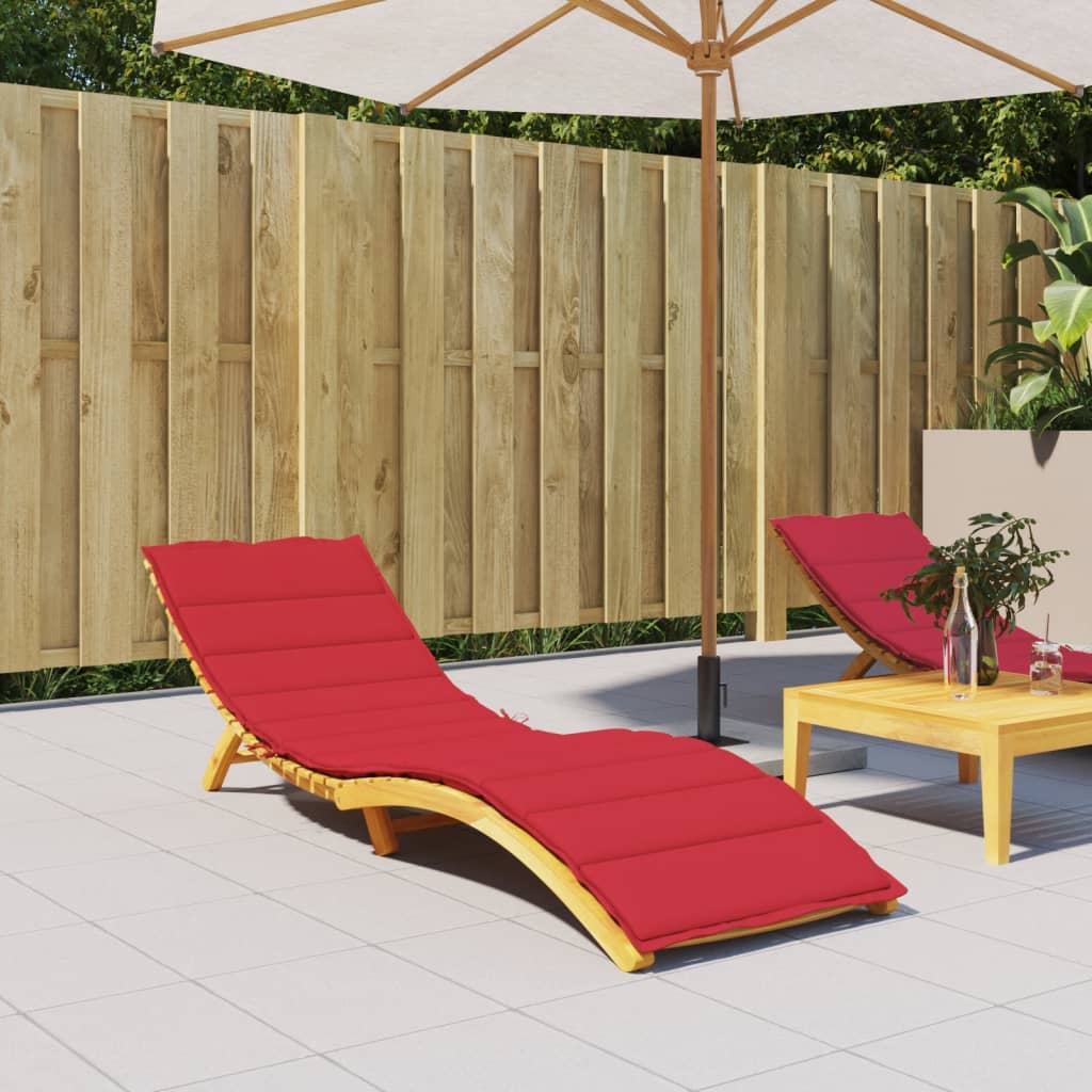 Cuscino per Lettino Rosso 200x70x3 cm in Tessuto Oxford | homemem39