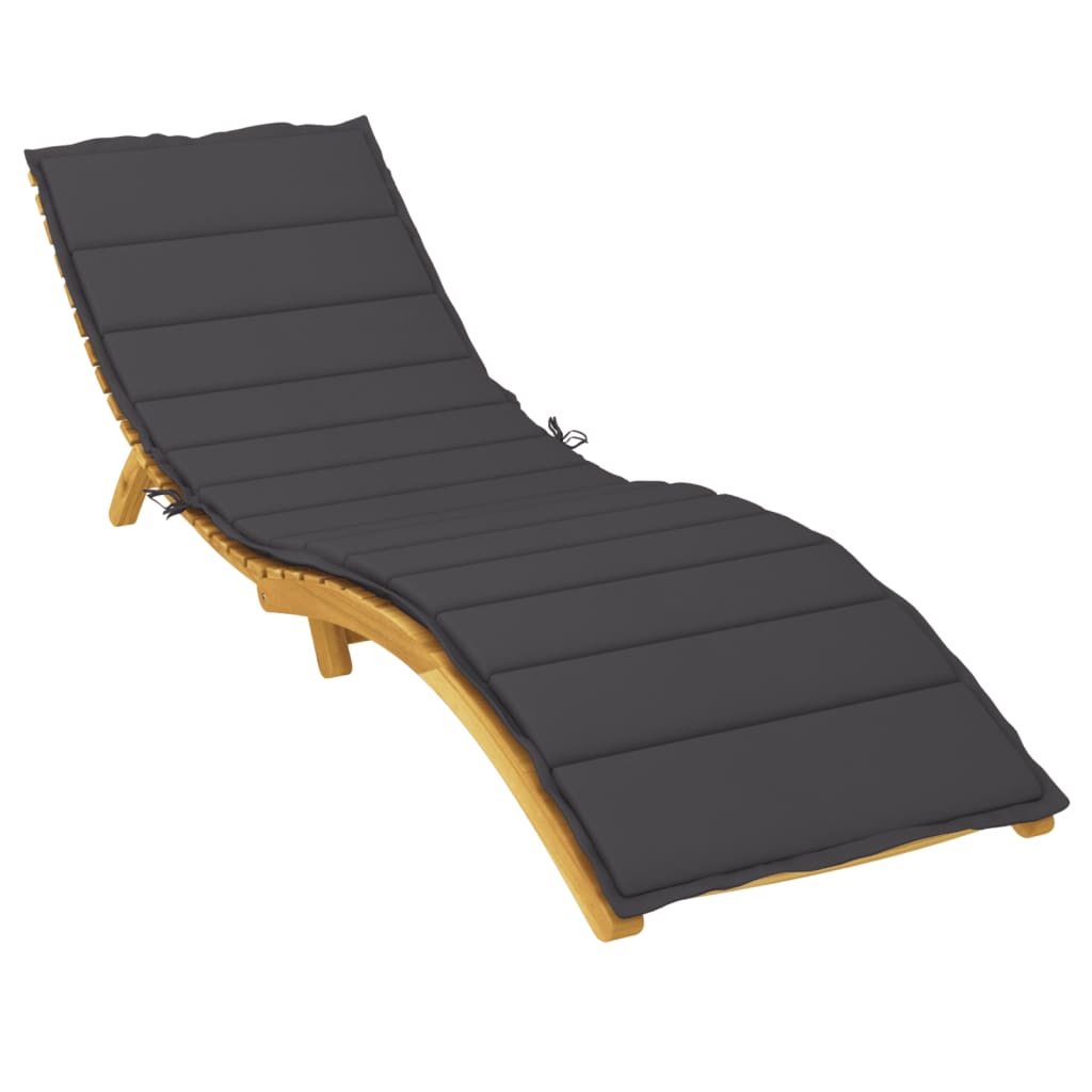 Cuscino per Lettino Nero 200x70x3 cm in Tessuto Oxford | homemem39