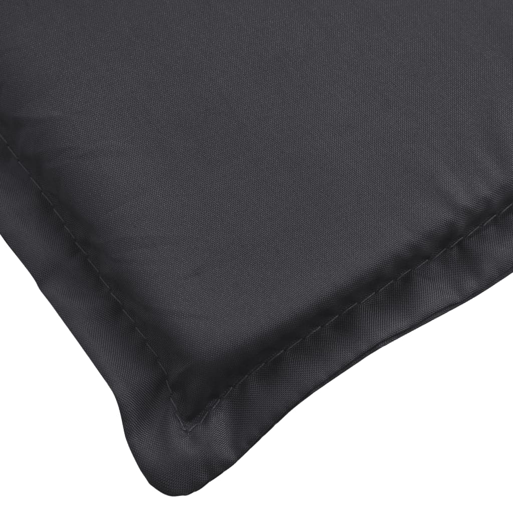 Cuscino per Lettino Nero 200x70x3 cm in Tessuto Oxford | homemem39