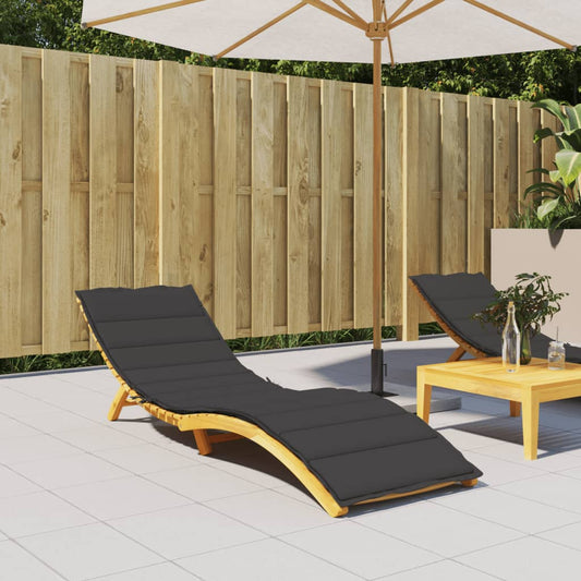 Cuscino per Lettino Nero 200x70x3 cm in Tessuto Oxford | homemem39