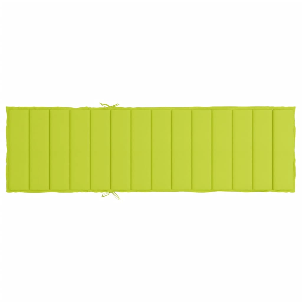 Cuscino per Lettino Verde Intenso 200x70x3 cm in Tessuto Oxford | homemem39