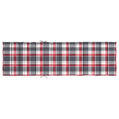 Cuscino per Lettino a Quadri Rossi 200x70x3 cm Tessuto Oxford | homemem39