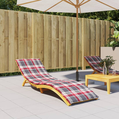 Cuscino per Lettino a Quadri Rossi 200x70x3 cm Tessuto Oxford | homemem39