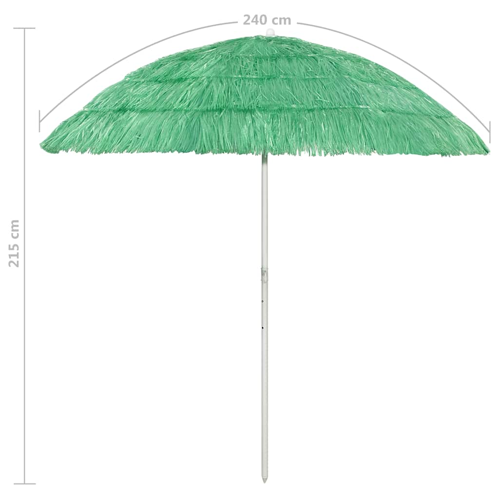 Ombrellone da Spiaggia Hawaii Verde 240 cm | homemem39