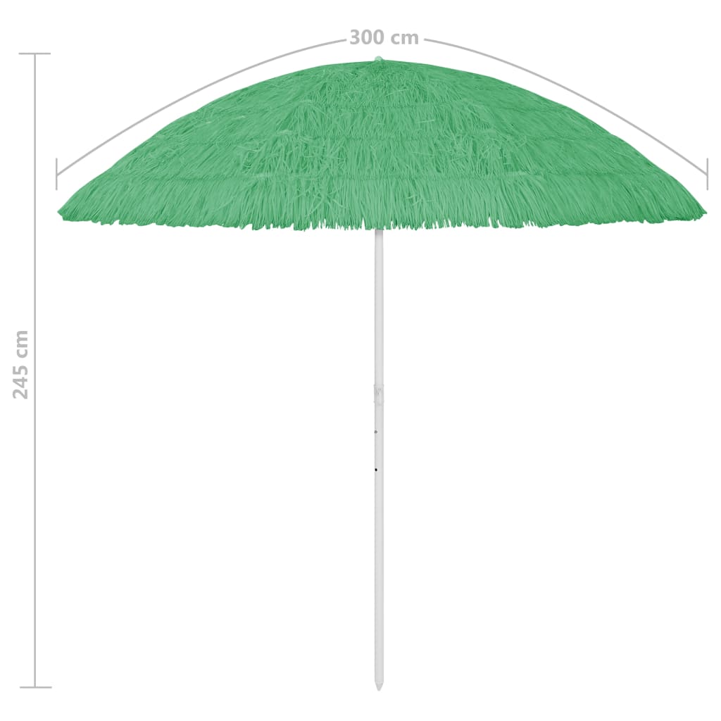 Ombrellone da Spiaggia Hawaii Verde 300 cm | homemem39