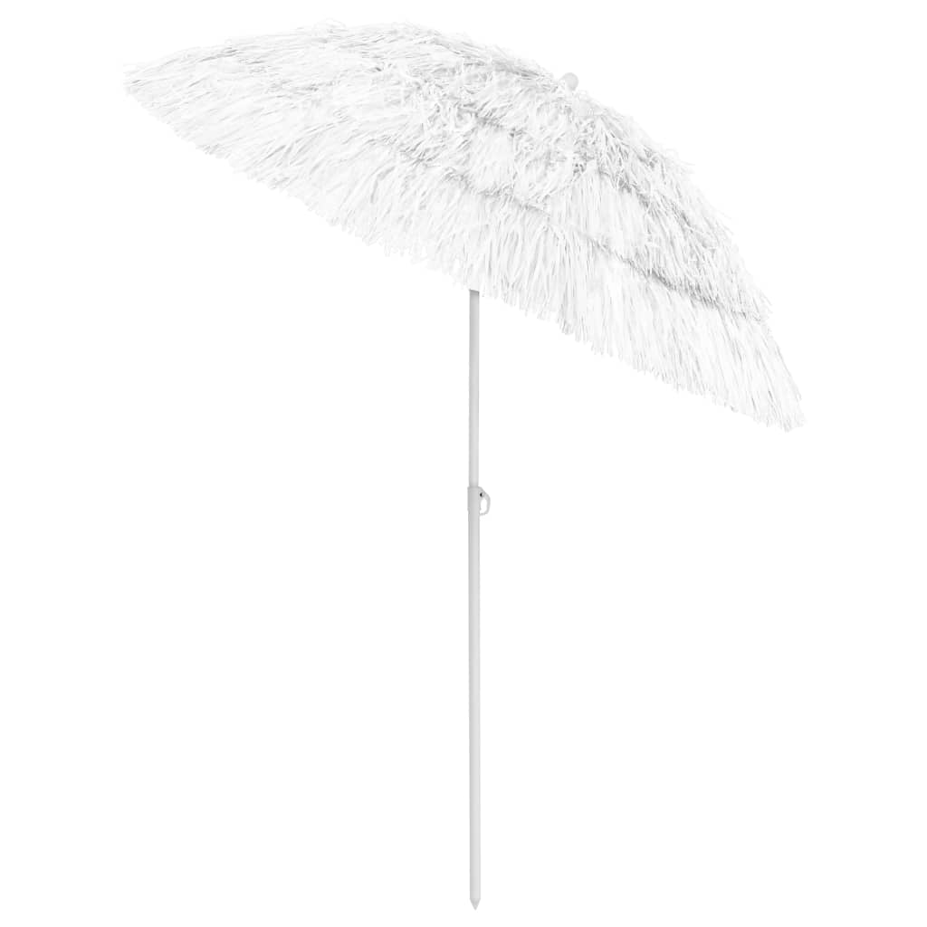 Ombrellone da Spiaggia Hawaii Bianco 180 cm | homemem39