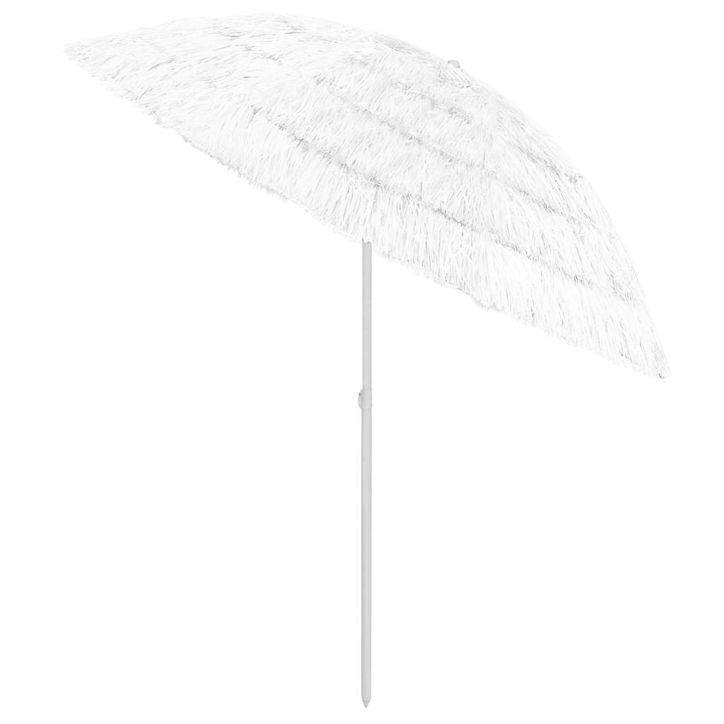 Ombrellone da Spiaggia Hawaii Bianco 240 cm | homemem39