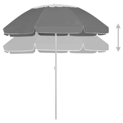 Ombrellone da Spiaggia Antracite 240 cm | homemem39