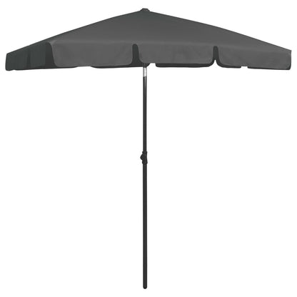Ombrellone da Spiaggia Antracite 180x120 cm | homemem39