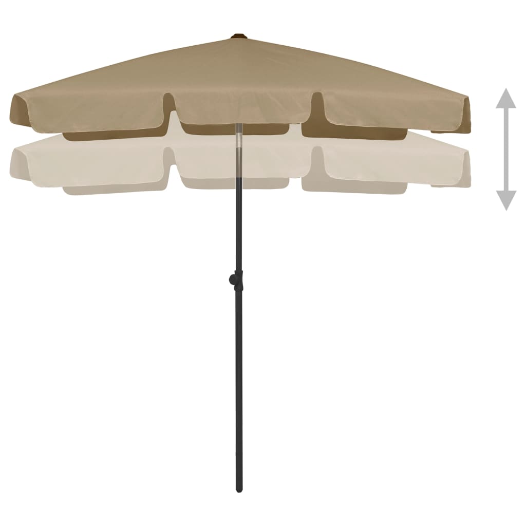 Ombrellone da Spiaggia Tortora 180x120 cm - homemem39