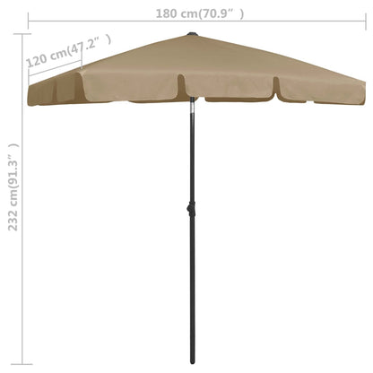 Ombrellone da Spiaggia Tortora 180x120 cm - homemem39