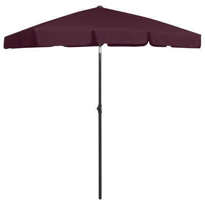 Ombrellone da Spiaggia Rosso Bordò 180x120 cm - homemem39