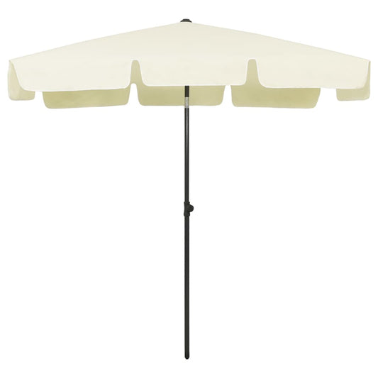 Ombrellone da Spiaggia Giallo Sabbia 200x125 cm - homemem39