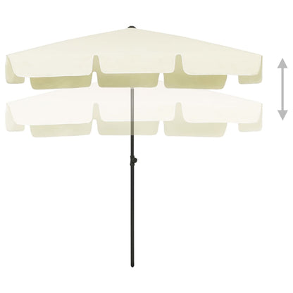 Ombrellone da Spiaggia Giallo Sabbia 200x125 cm | homemem39