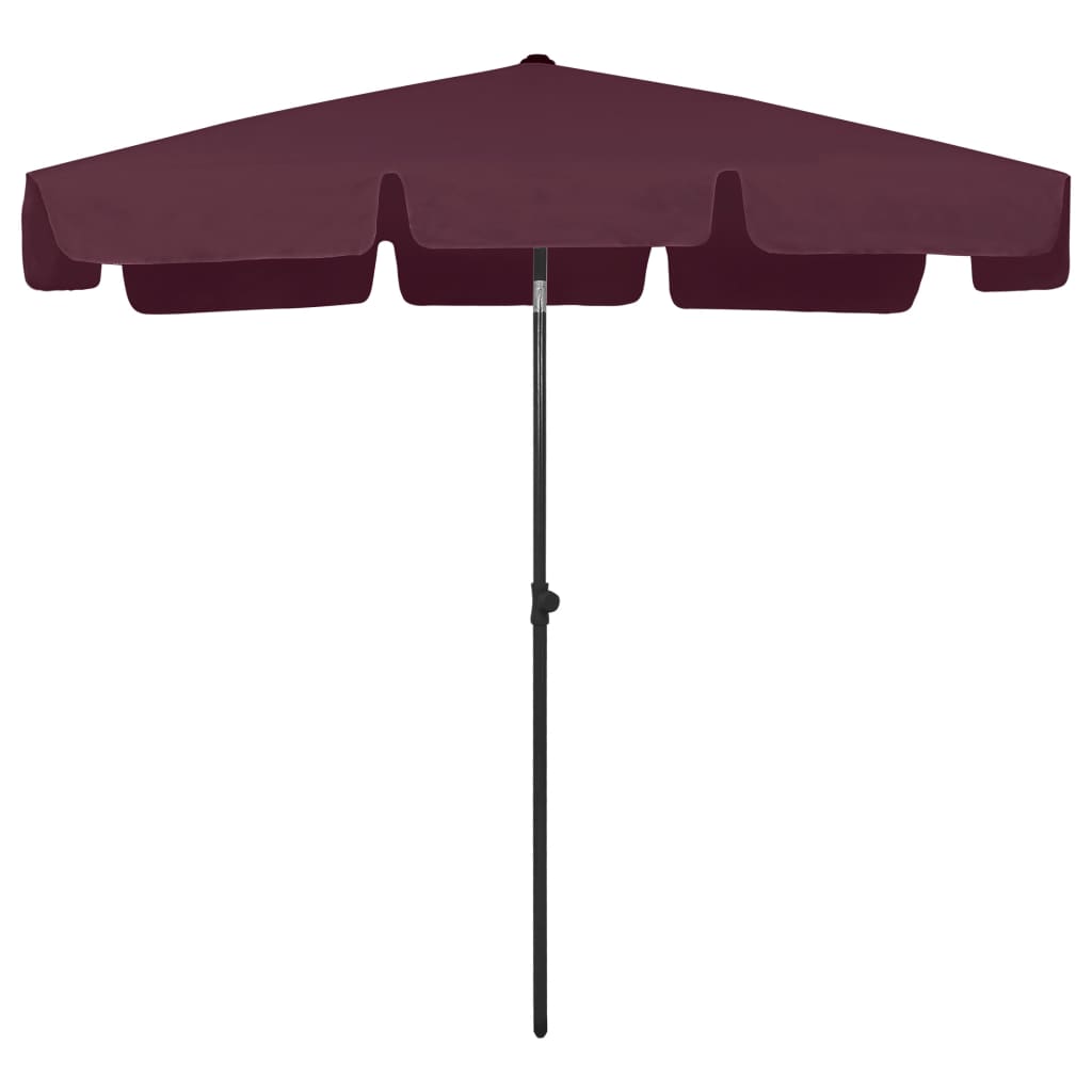 Ombrellone da Spiaggia Rosso Bordò 200x125 cm | homemem39