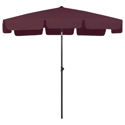 Ombrellone da Spiaggia Rosso Bordò 200x125 cm | homemem39