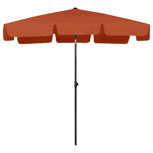 Ombrellone da Spiaggia Terracotta 200x125 cm | homemem39