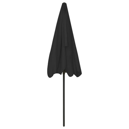 Ombrellone da Spiaggia Nero 200x125 cm | homemem39