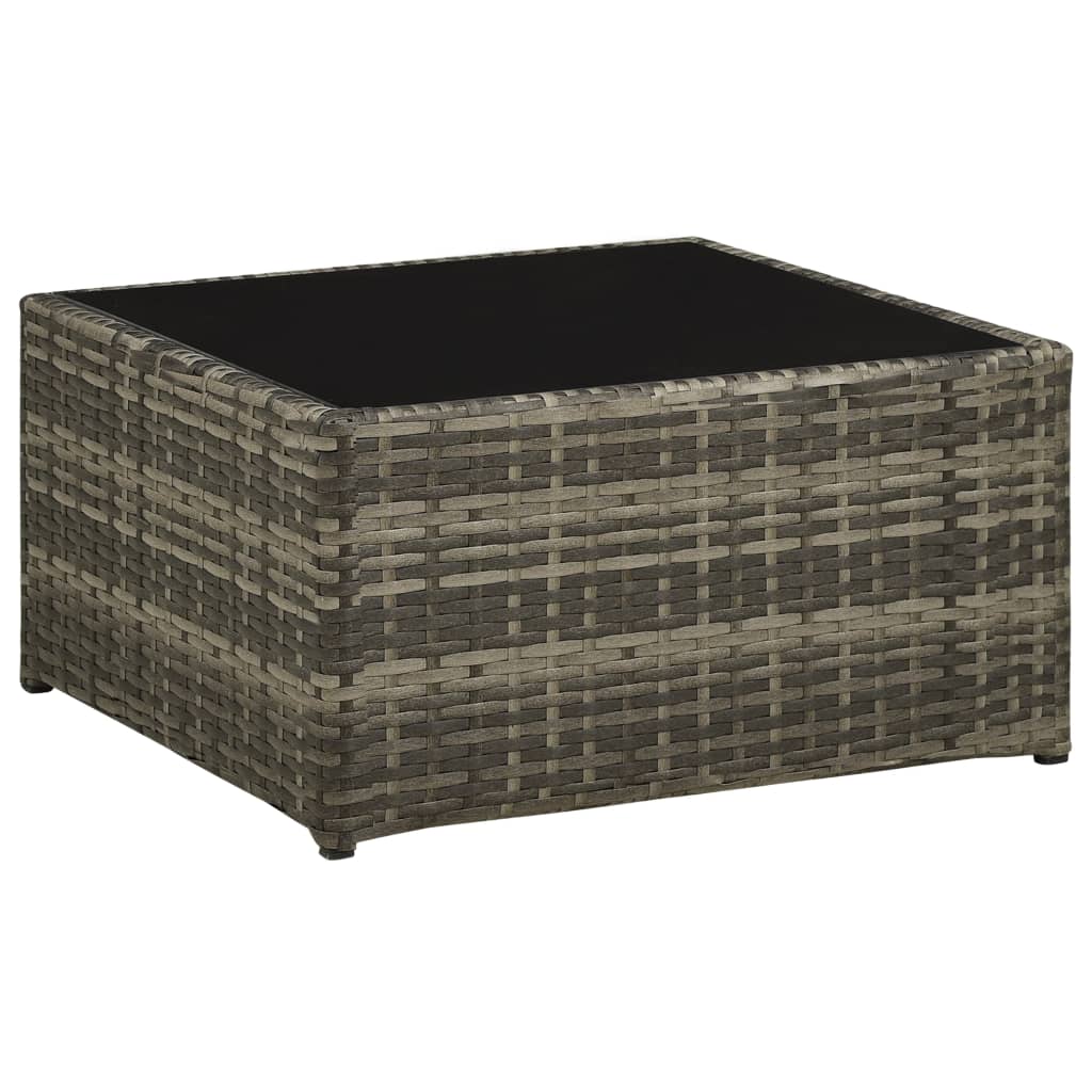 Set Divani da Giardino 4 pz con Cuscini in Polyrattan Grigio - homemem39