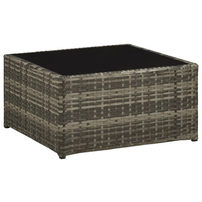 Set Divani da Giardino 4 pz con Cuscini in Polyrattan Grigio - homemem39
