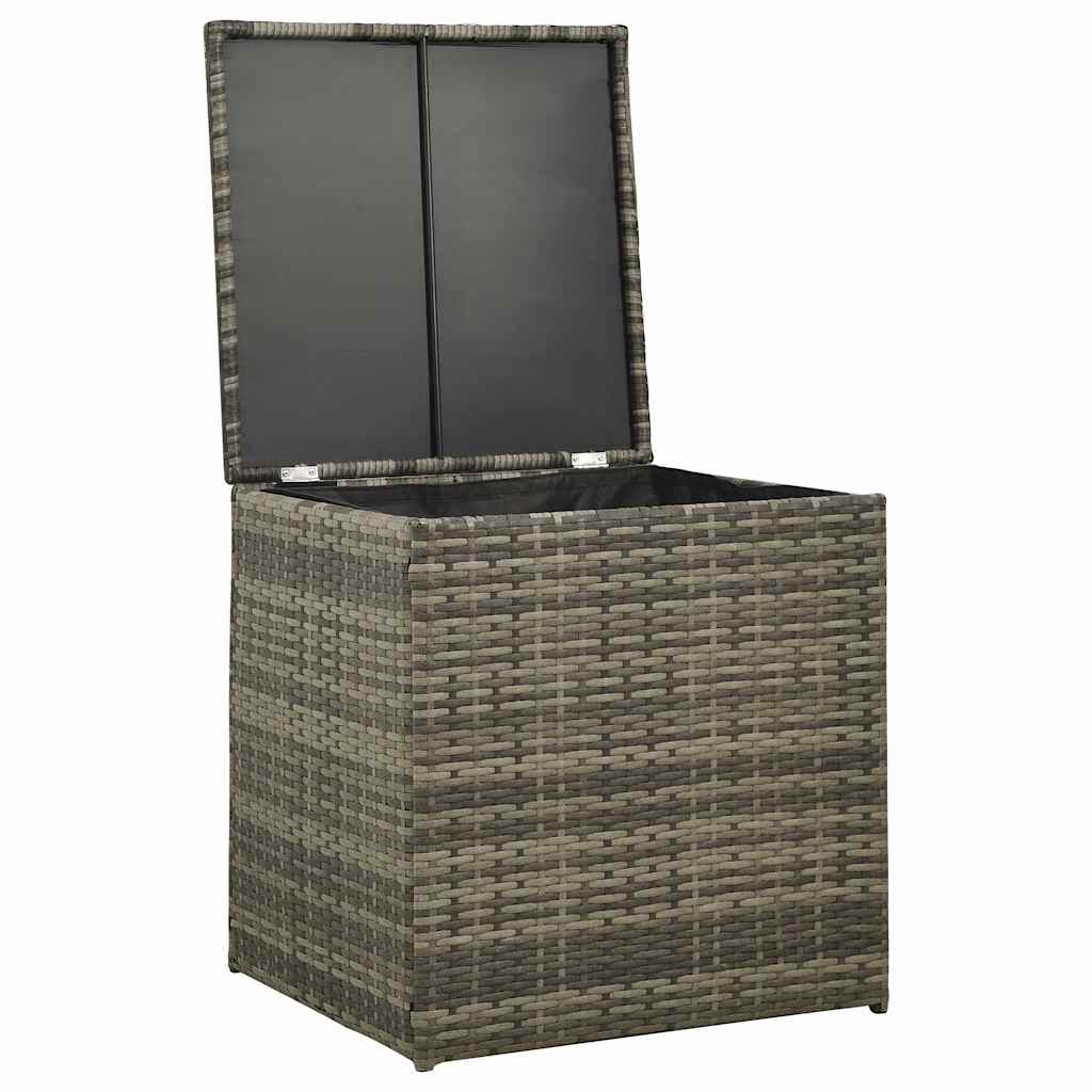 Set Divani da Giardino 4 pz con Cuscini in Polyrattan Grigio