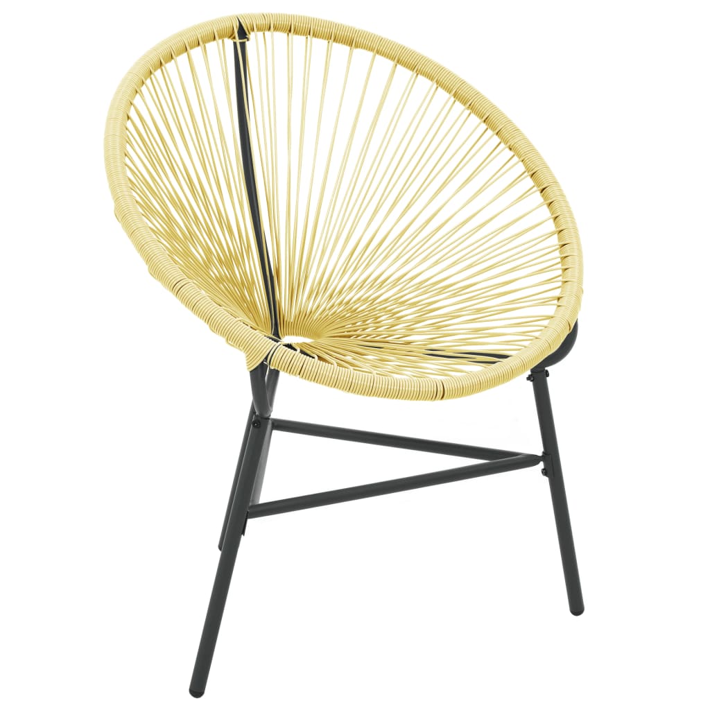 Sedia Acapulco da Giardino in Polyrattan Beige - homemem39