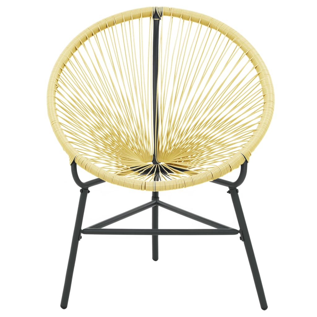 Sedia Acapulco da Giardino in Polyrattan Beige - homemem39