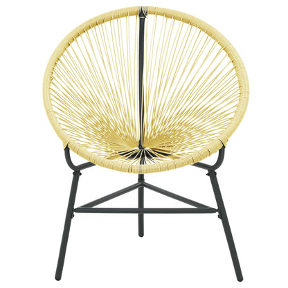 Sedia Acapulco da Giardino in Polyrattan Beige - homemem39