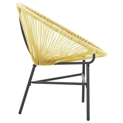 Sedia Acapulco da Giardino in Polyrattan Beige - homemem39