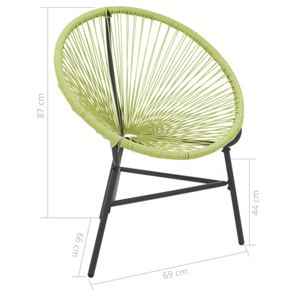 Sedia Acapulco da Giardino in Polyrattan Verde - homemem39