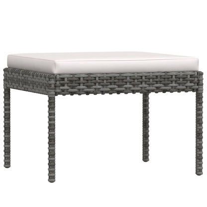 6-piece Garden Sofa Set with Gray Polyrattan Cushions