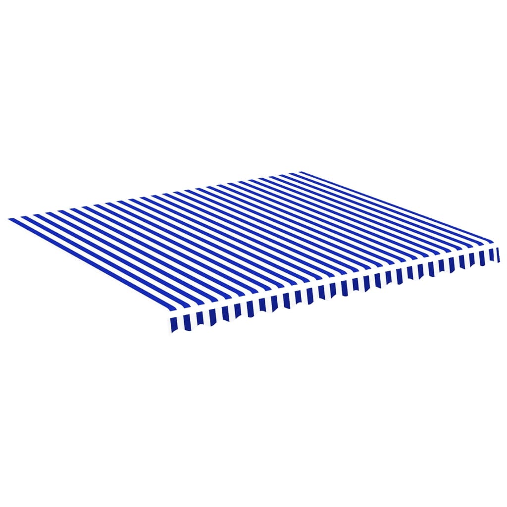 Tessuto di Ricambio per Tenda da Sole Blu e Bianco 4x3,5 m | homemem39