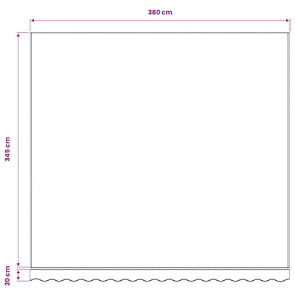 Tessuto di Ricambio per Tenda da Sole Giallo e Bianco 400x350cm