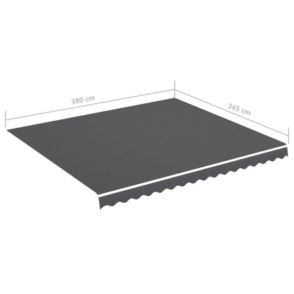 Tessuto di Ricambio per Tenda da Sole Antracite 4x3,5 m | homemem39
