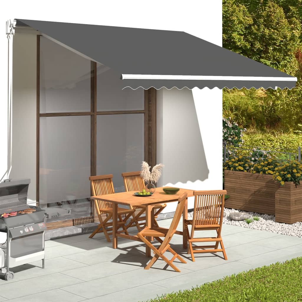 Tessuto di Ricambio per Tenda da Sole Antracite 4x3,5 m | homemem39