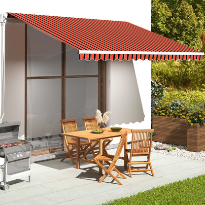 Tessuto di Ricambio Tenda da Sole Arancione e Marrone 4,5x3,5 m - homemem39