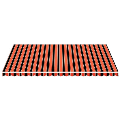 Tessuto di Ricambio Tenda da Sole Arancione e Marrone 5x3,5 m