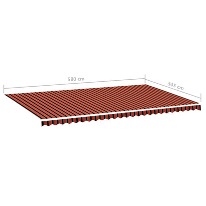 Tessuto Ricambio per Tenda da Sole Arancione e Marrone 6x3,5 m - homemem39