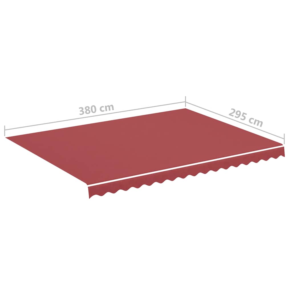 Tessuto di Ricambio per Tenda da Sole Rosso Borgogna 4x3 m | homemem39