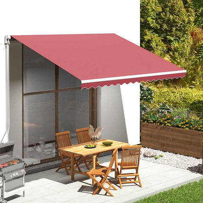 Tessuto di Ricambio per Tenda da Sole Rosso Borgogna 4x3 m | homemem39