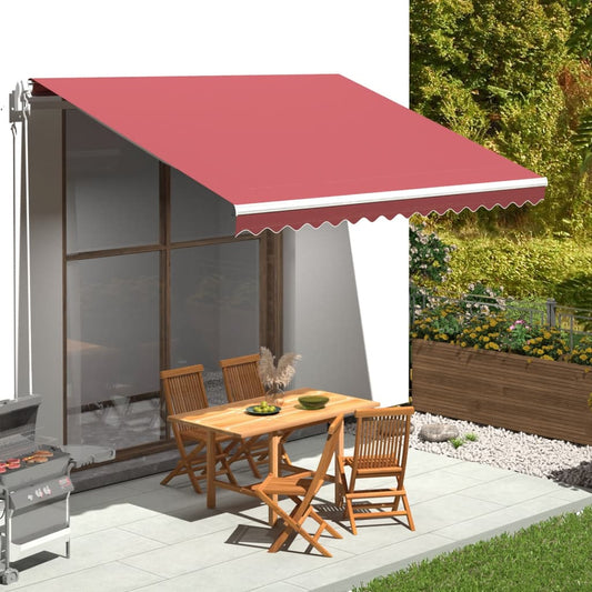 Tessuto di Ricambio per Tenda da Sole Rosso Borgogna 4x3,5 m | homemem39