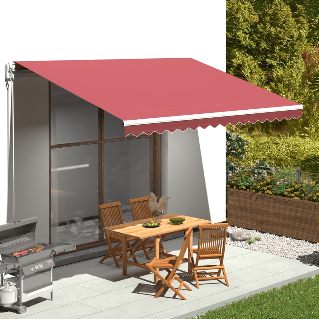 Tessuto di Ricambio per Tenda da Sole Rosso Borgogna 4,5x3 m | homemem39