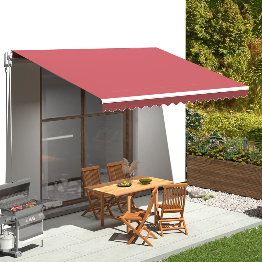 Tessuto di Ricambio per Tenda da Sole Rosso Borgogna 4,5x3,5 m | homemem39