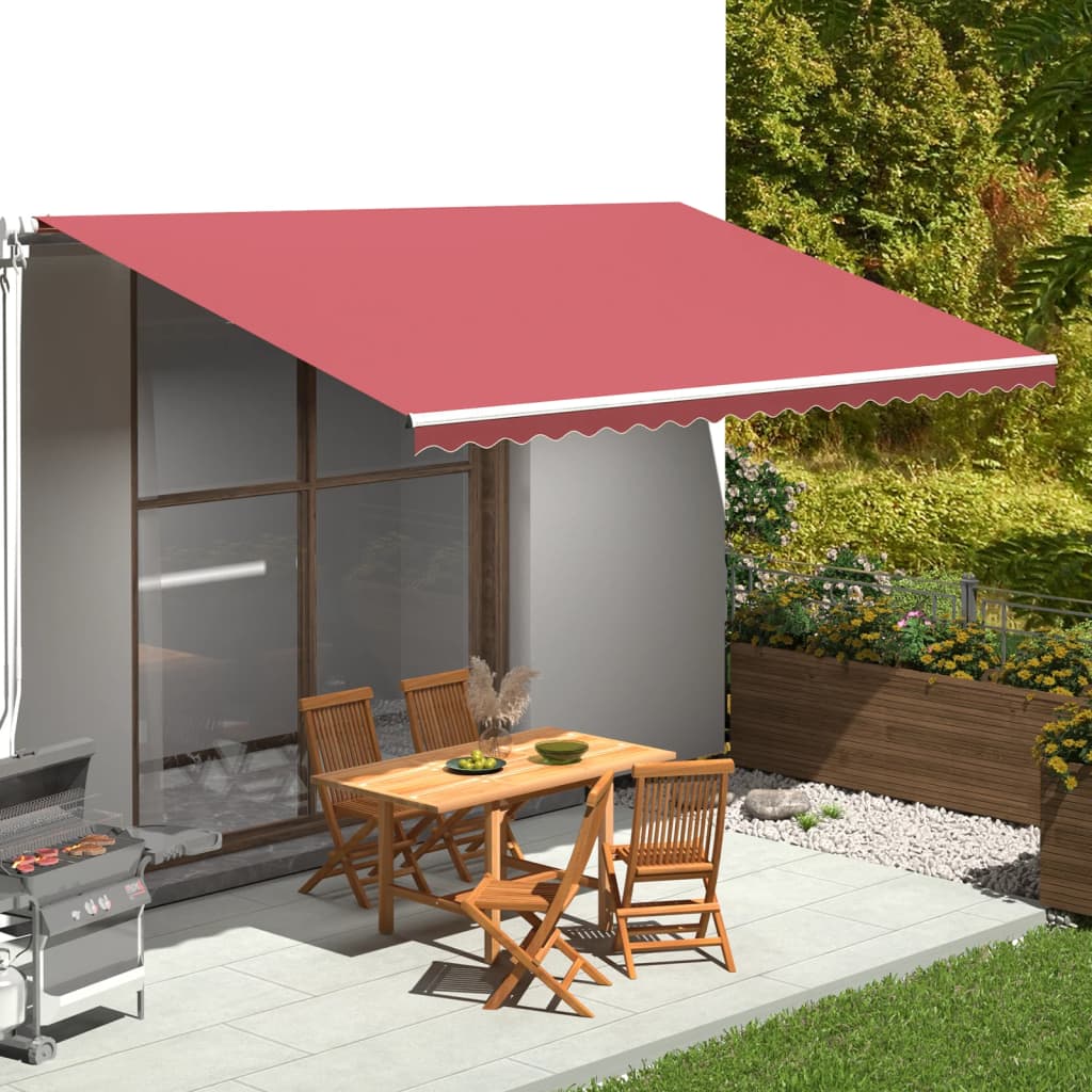 Tessuto di Ricambio per Tenda da Sole Rosso Borgogna 5x3 m | homemem39