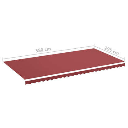 Tessuto di Ricambio per Tenda da Sole Rosso Borgogna 6x3 m | homemem39