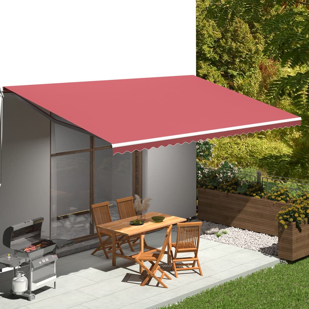 Tessuto di Ricambio per Tenda da Sole Rosso Borgogna 6x3,5 m | homemem39