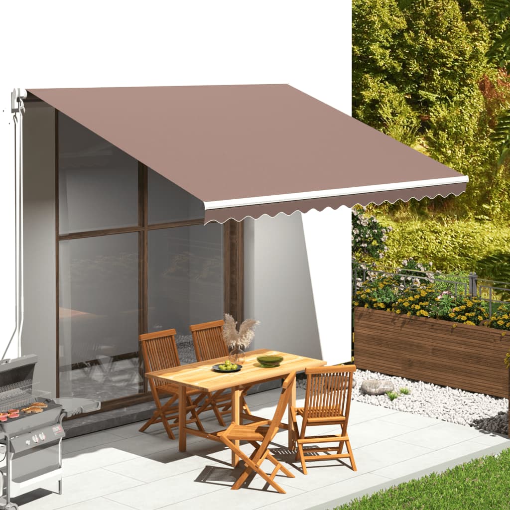 Tessuto di Ricambio per Tenda da Sole Marrone 4x3 m | homemem39