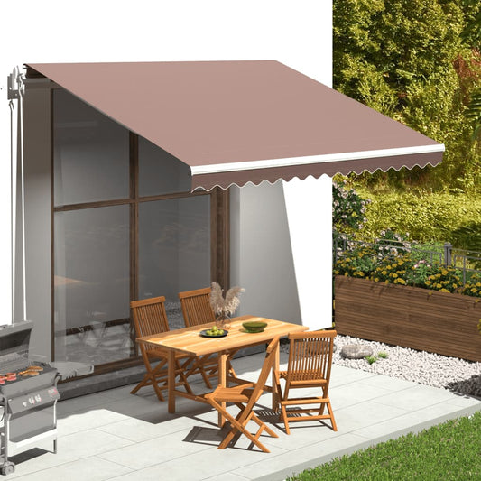Tessuto di Ricambio per Tenda da Sole Marrone 4x3,5 m | homemem39