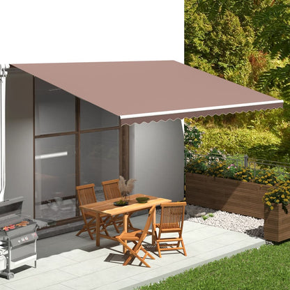 Tessuto di Ricambio per Tenda da Sole Marrone 5x3,5 m | homemem39