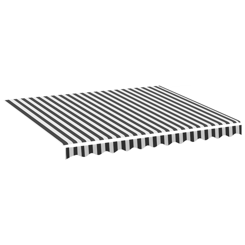 Tessuto di Ricambio per Tenda da Sole Antracite e Bianco 3x2,5m | homemem39